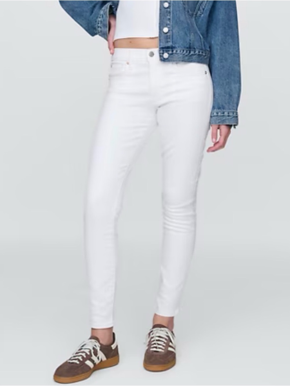 GAP 1969 Stretch Legging Jean White Mid-Rise 24
